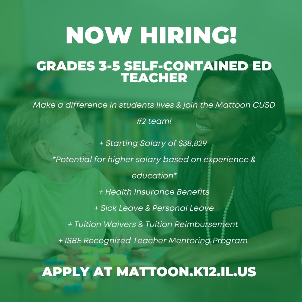 MCUSD #2 is Now Hiring a Self-Contained ED Teacher | Williams ...