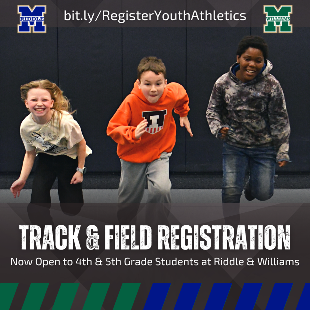 Track & Field Registration Now Open to 4th & 5th Grade Students at Riddle & Williams