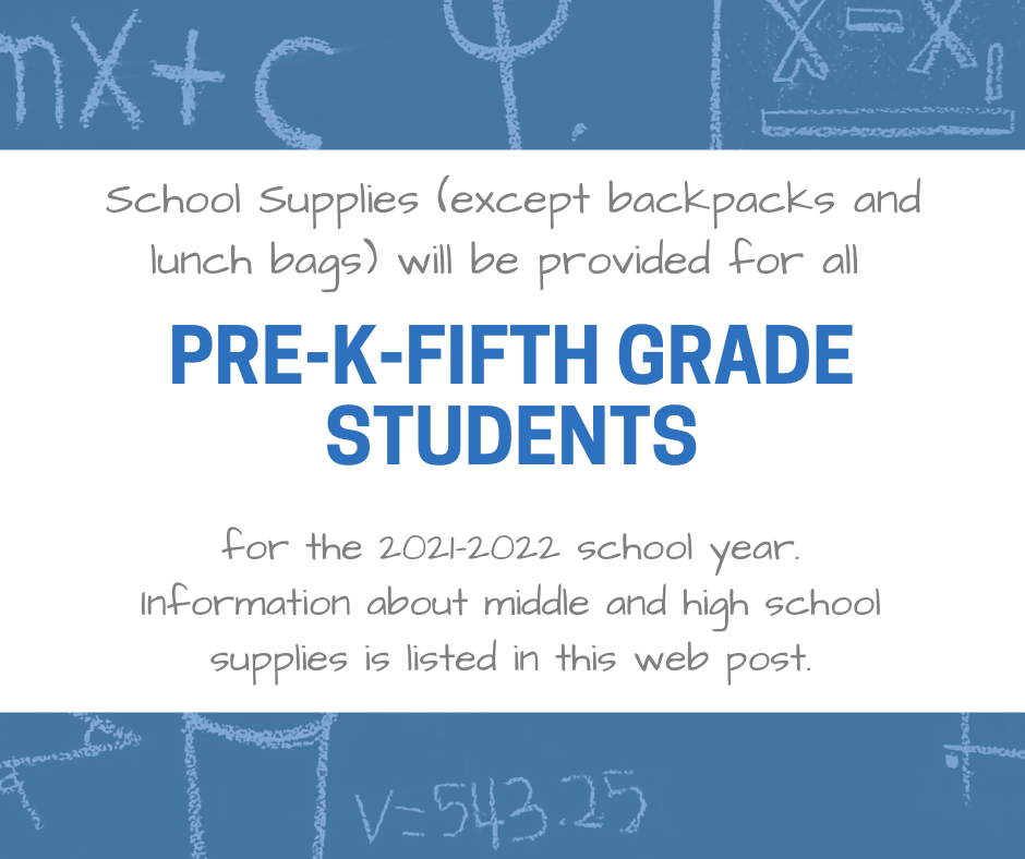 School supplies 21-22
