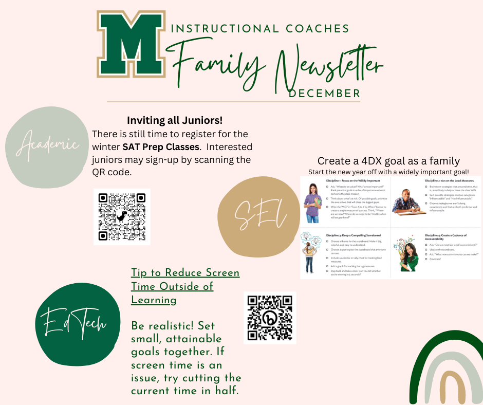 MHS Instructional Coaches Family Newsletter for December