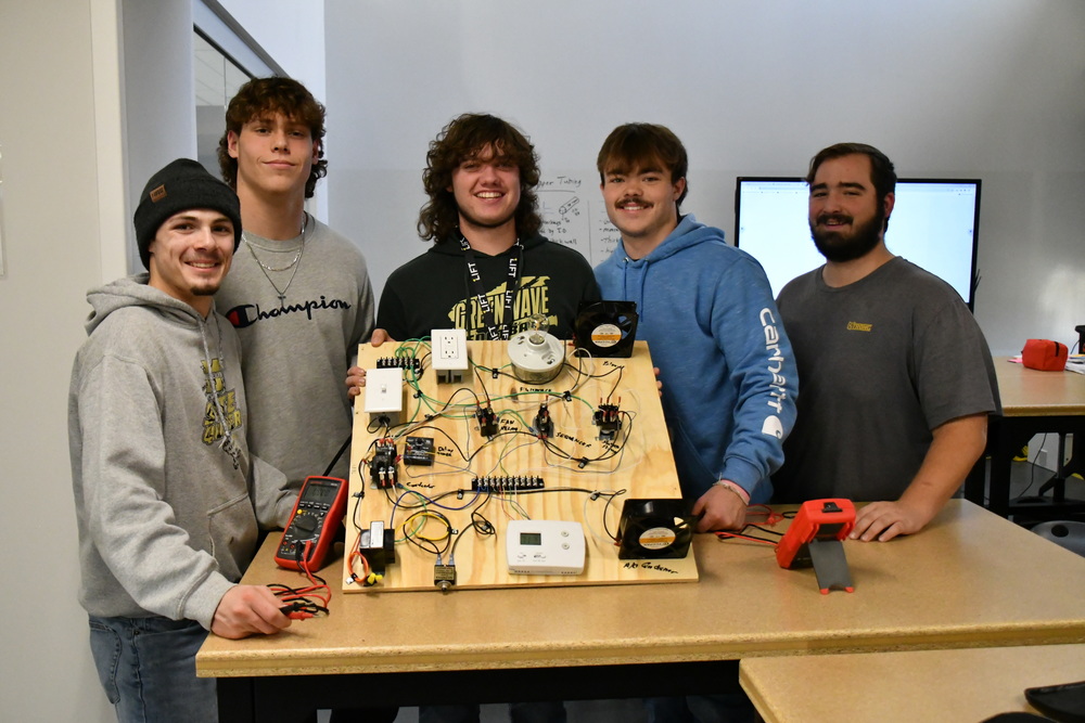 HVAC students create a circuit board