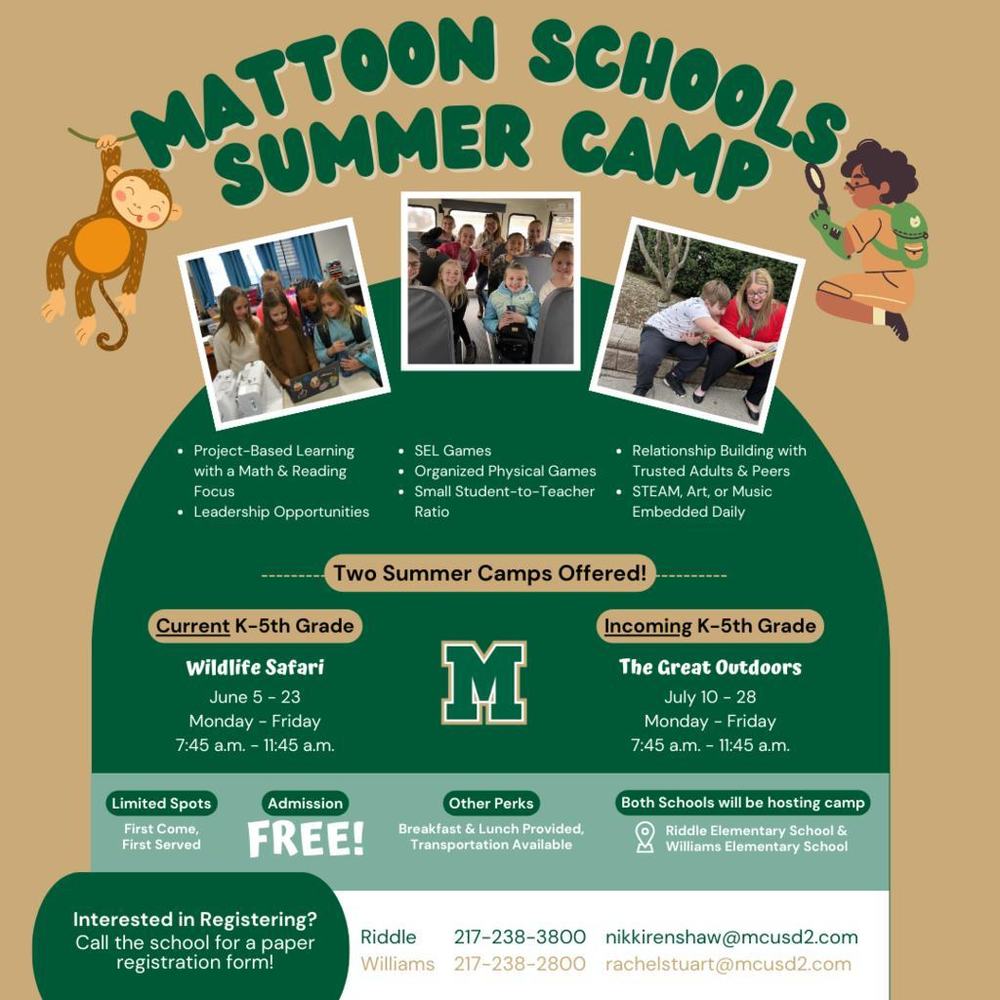 Mattoon Schools Summer Camp for Riddle and Williams Elementary Schools