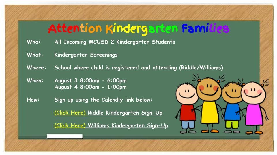 Kindergarten Screenings 2021