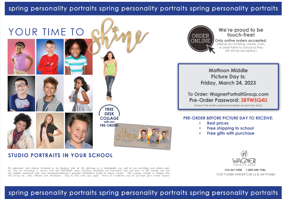 Your Time to Shine! Mattoon Middle School Announces Spring Picture Day on Friday, March 24, 2023