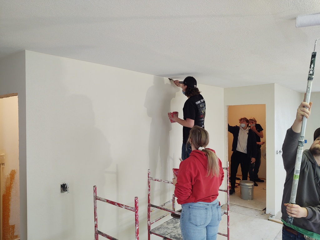Building Trades students at work.