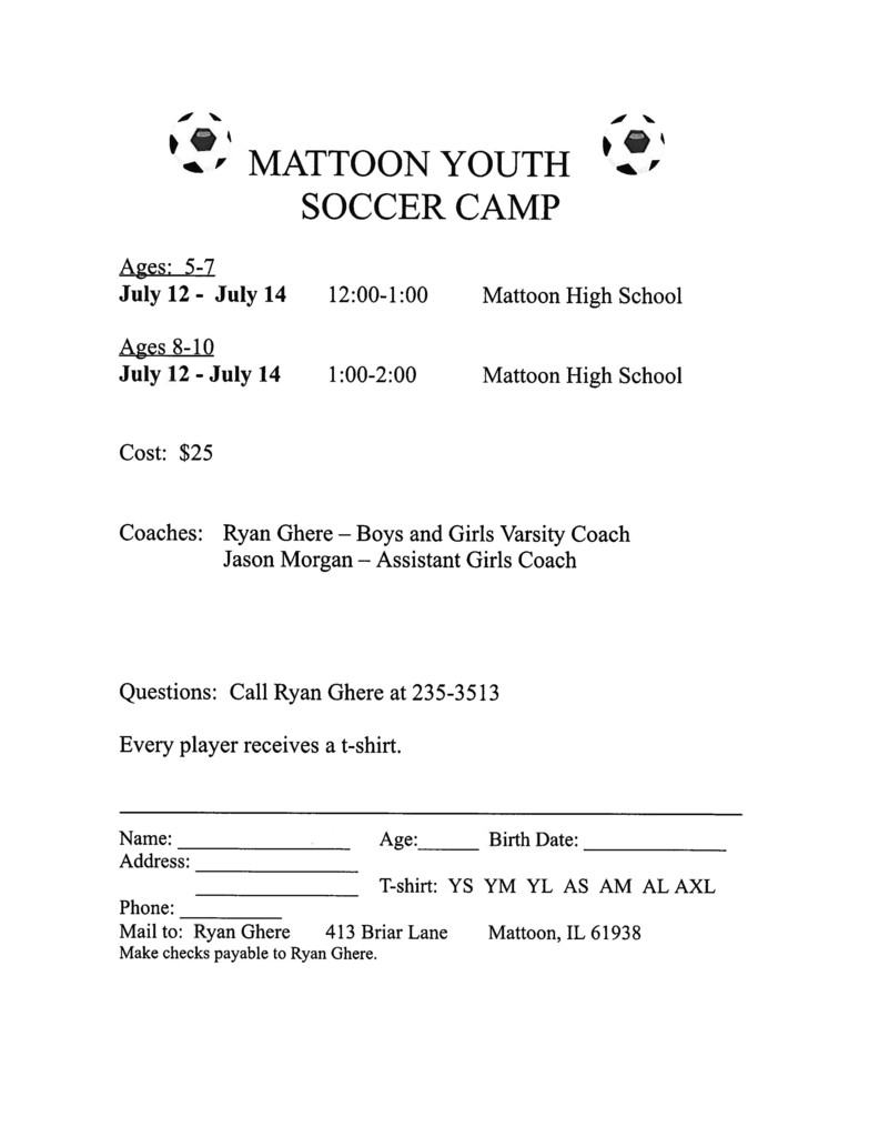 Soccer Camp ages 5-10