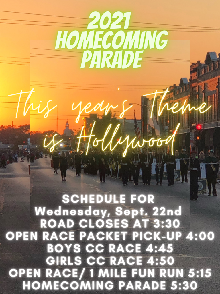 Homecoming Parade Schedule