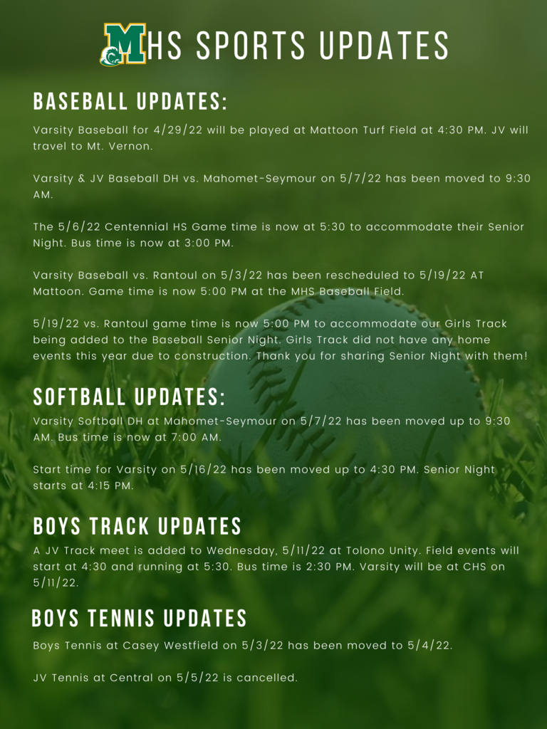 MHS Sports Updates