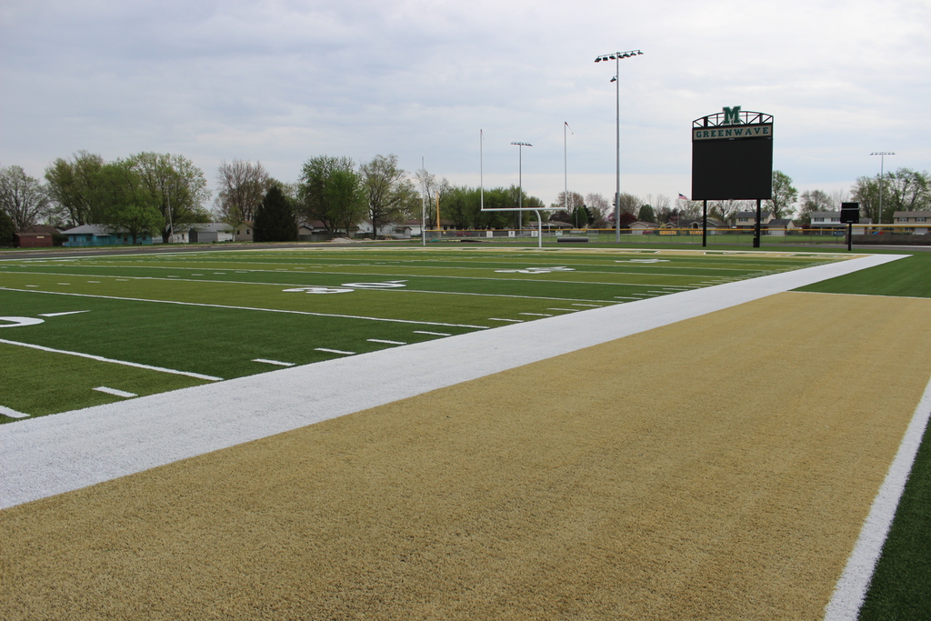 Shot of the new football field