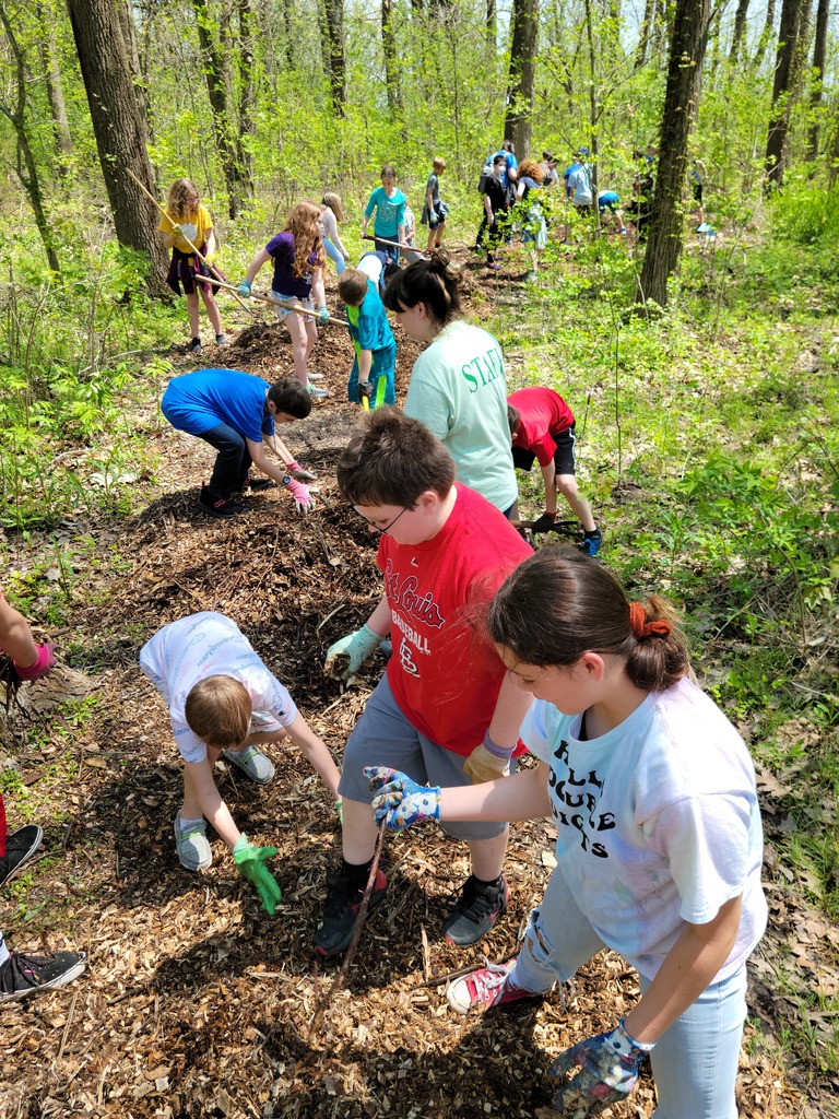 Students working at Douglas Hart Nature Center