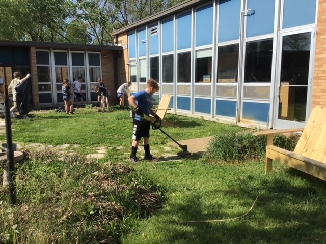 MMS cleaning up the garden