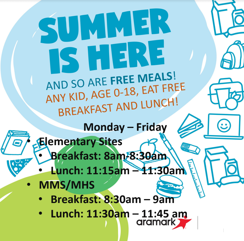 Summer Free Breakfast and lunch open to the public