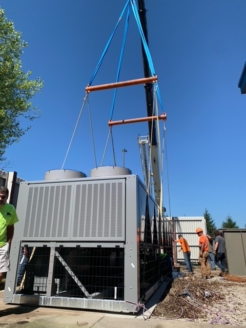 New Chiller installation at Riddle Elementary