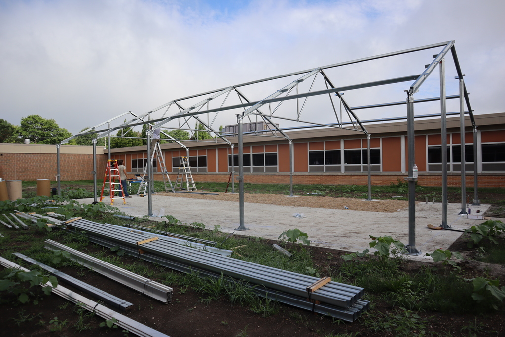 MHS Greenhouse is going up