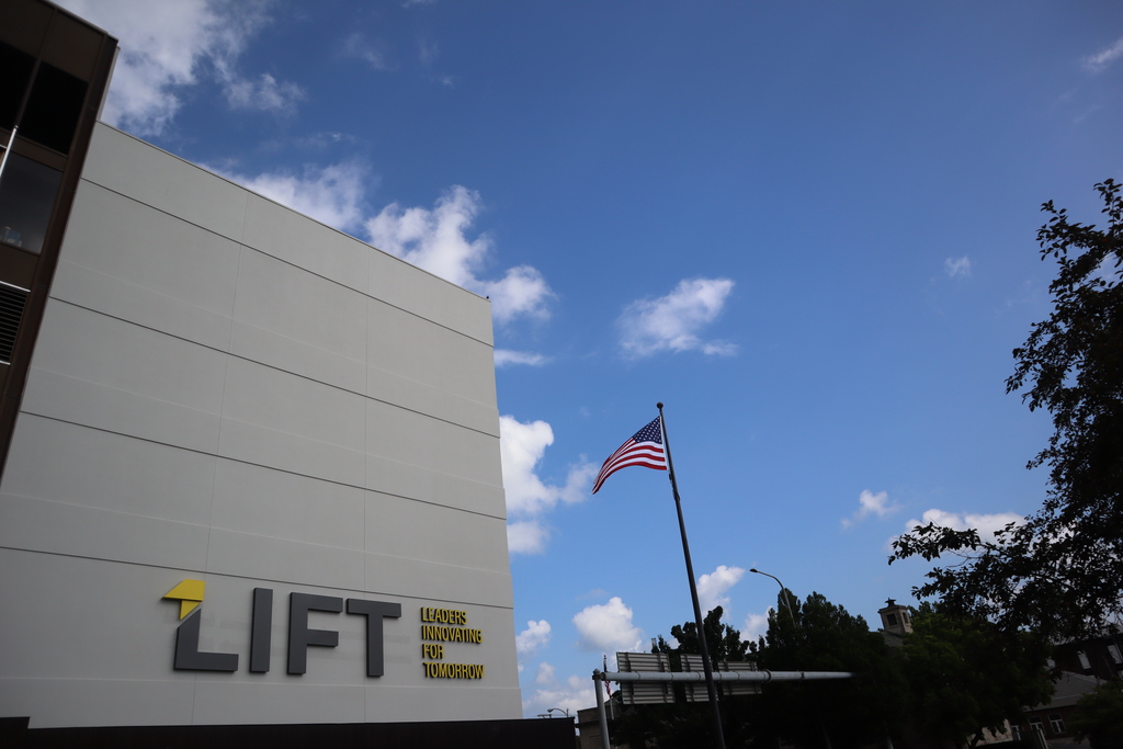 LIFT Central Illinois building branding is up