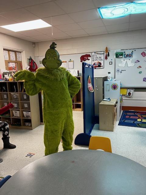 The Grinch visits Franklin Preschool