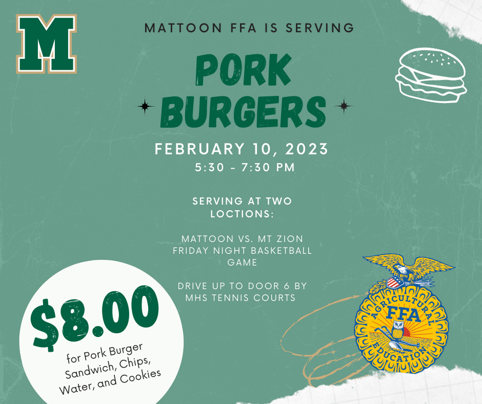 FFA Pork Burger Supper