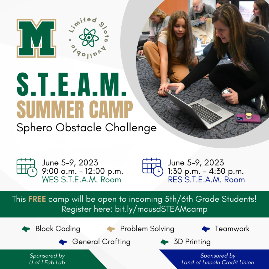 STEAM Summer Camp Sphero Obstacle Challenge at WES and RES