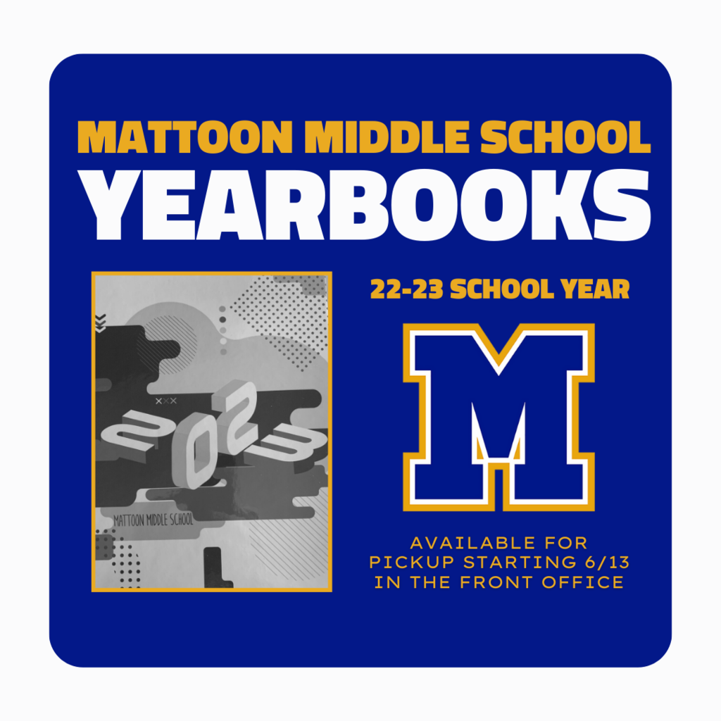 MMS Yearbooks 22-23 School year. Available for pickup starting 6/13 in the front office