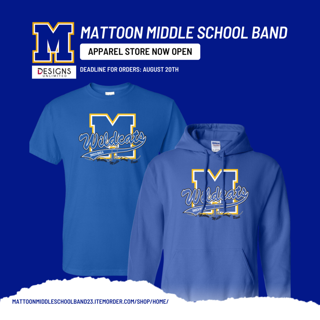 MMS Band apparel store now open. Deadline for orders: august 20th. 