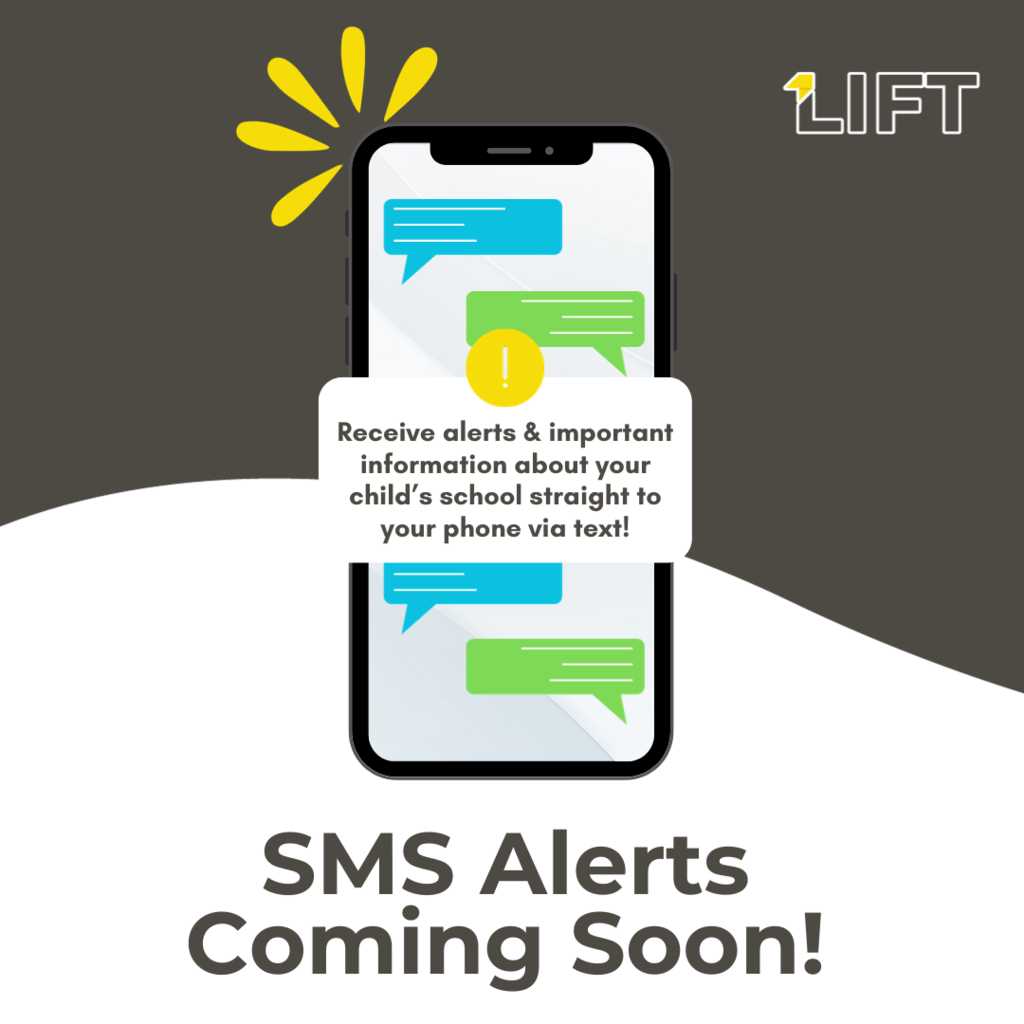 📣 Exciting news for our parents and guardians! SMS alerts are coming soon! 📣  On Wednesday, October 4th, you’ll be able to sign up for SMS Alerts from our school district!📱✉️  Stay informed, stay connected! Here's what you can look forward to:   ✅ Instant Updates: Receive real-time notifications about school closures, delays, and essential announcements right on your mobile device.  ✅ Emergency Alerts: Rest easy knowing you'll be the first to know about any critical situations or emergencies within the district.  To get started, mark your calendars for October 4th! On that day, we’ll send you a text for you to quickly and simply opt-in.   We can't wait to make our communication even more convenient for you. Get ready for October 4th! 📚🏫✨